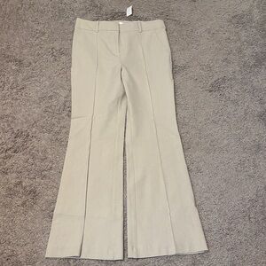 LOFT Light Beige Sutton Flare Pants